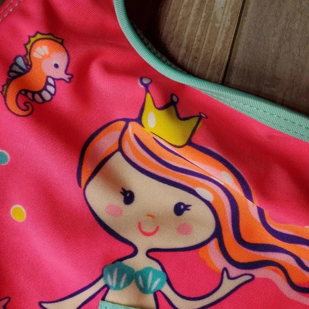 Wonder Nation Baby Girl Mermaid One Piece Swimsuit 6-9M NWOT
